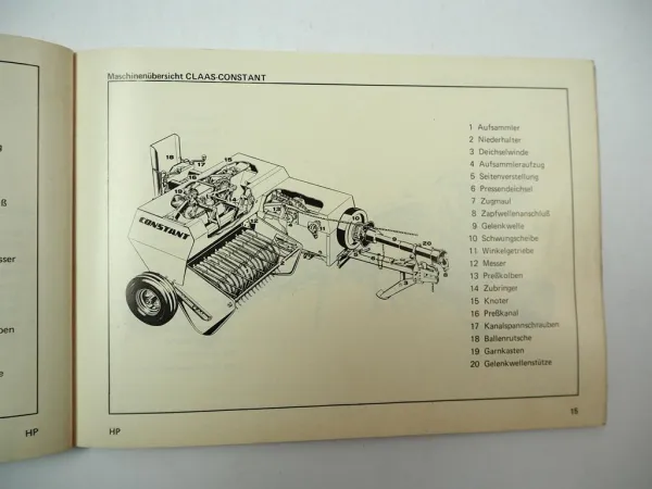 Claas Dominant Constant Markant Trabant Presse Betriebsanleitung Schmierplan 1972