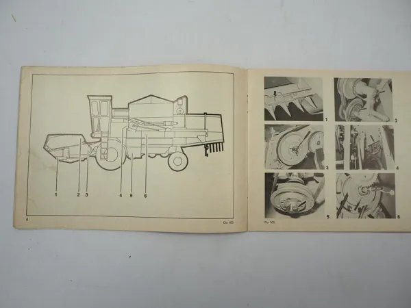 Claas Dominator 105 Mähdrescher Schmierplan 1975