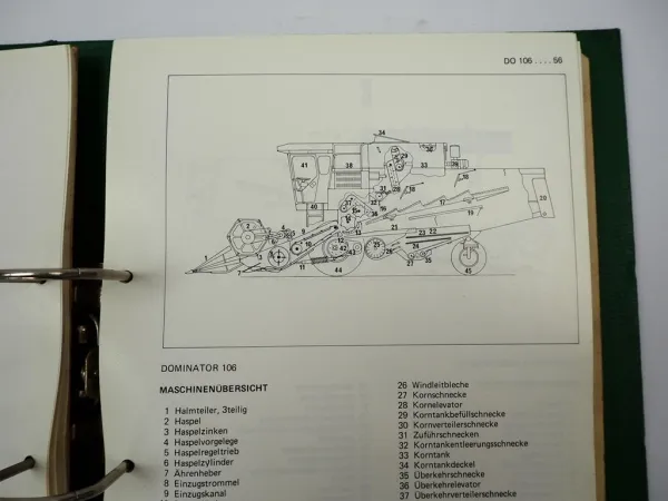Claas Dominator 106 96 86 76 66 56 Mähdrescher Werkstatthandbuch Reparatur 1982