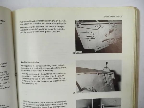 Claas Dominator 116 CS Combine Operators Manual Maintenance Lubrication 1982