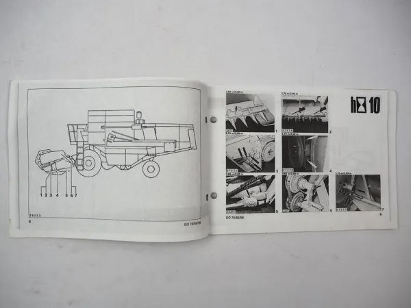 Claas Dominator 56 66 76 Mähdrescher Schmierplan 2000