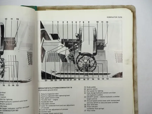 Claas Dominator 56 76 Operators Manual Maintenance Wiring Diagram 6.1979 engl.