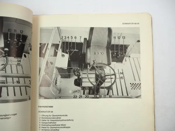 Claas Dominator 58 68 Mähdrescher Betriebsanleitung Bedienung Schaltplan 1983