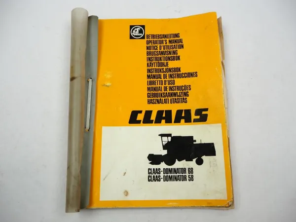 Claas Dominator 58 68 Mähdrescher Betriebsanleitung Wartung Schaltplan 1983