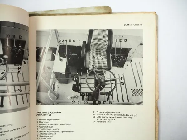 Claas Dominator 58 68 Operators Manual Maintenance Wiring Diagram 1983 engl.