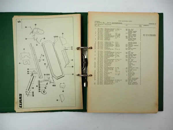 Claas Dominator 58 Mähdrescher Ersatzteilliste Spare Parts List 1983