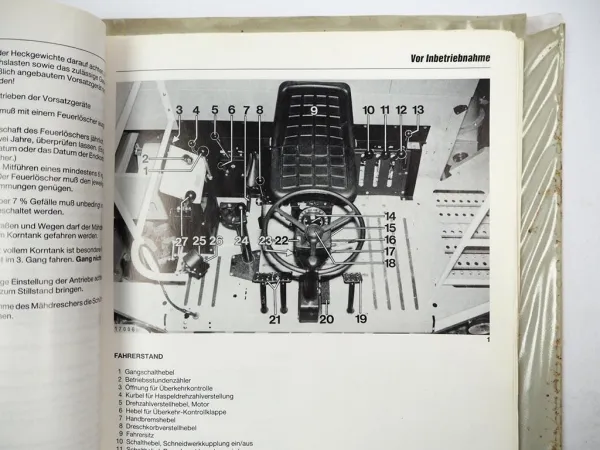 Claas Dominator 68S Mähdrescher Betriebsanleitung Wartung Schmierplan 1996