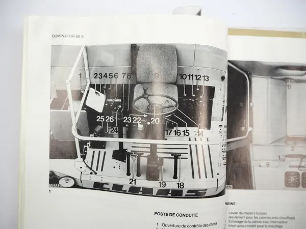 Claas Dominator 68S Notice d utilisation entretien Perkins 6.3544 Moteur 1987
