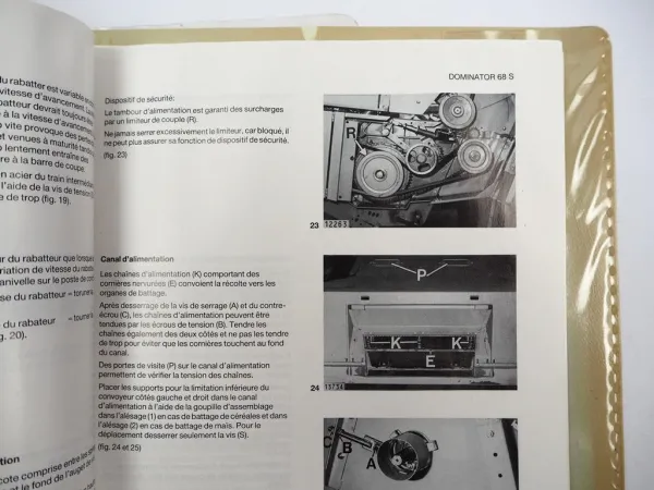 Claas Dominator 68S Notice d utilisation entretien Perkins 6.3544 Moteur 1987