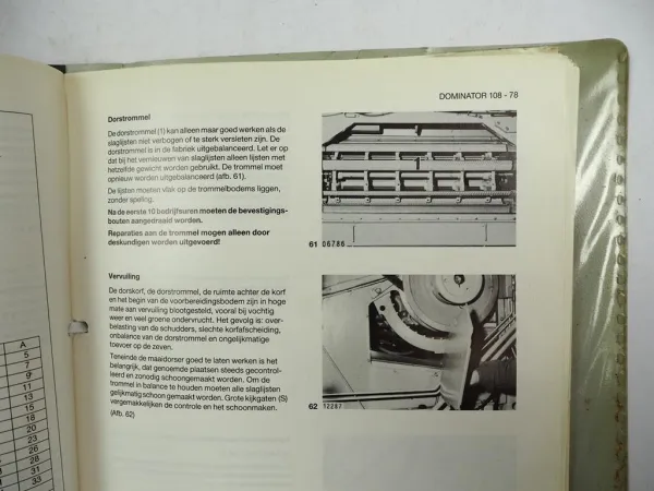 Claas Dominator 78 88 98 108 S SL Maaidorser Gebruiksaanwijzing 1986 Original
