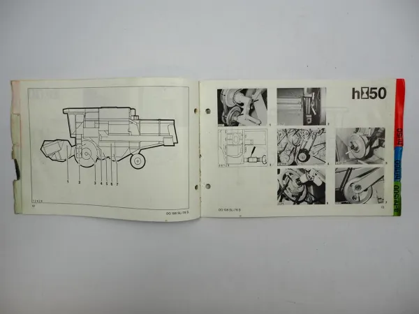 Claas Dominator 78 88 98 108 SL S Mähdrescher Schmierplan 1986