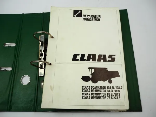 Claas Dominator 78 88 98 108 SL S Mähdrescher Werkstatthandbuch Reparatur 1988