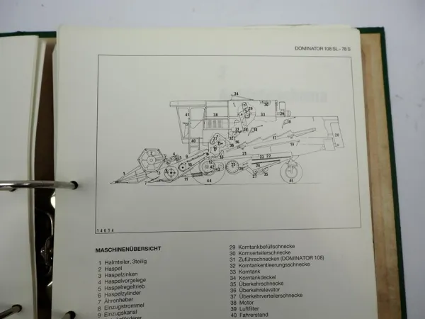 Claas Dominator 78 88 98 108 SL S Mähdrescher Werkstatthandbuch Reparatur 1992