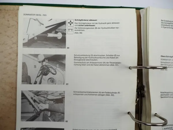 Claas Dominator 78 88 98 108 SL S Mähdrescher Werkstatthandbuch Reparatur 1992
