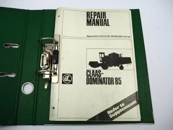 Claas Dominator 85 Combine Repair Service Manual 1978 Englisch