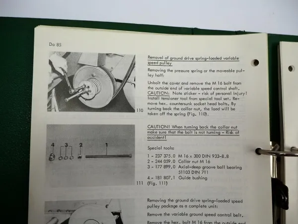 Claas Dominator 85 Combine Repair Service Manual 1978 Englisch