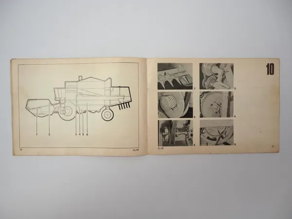 Claas Dominator 85 Mähdrescher Schmierplan 1975