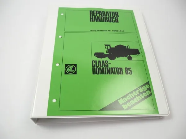 Claas Dominator 85 Reparaturhandbuch Werkstatthandbuch Reparaturanleitung 1977