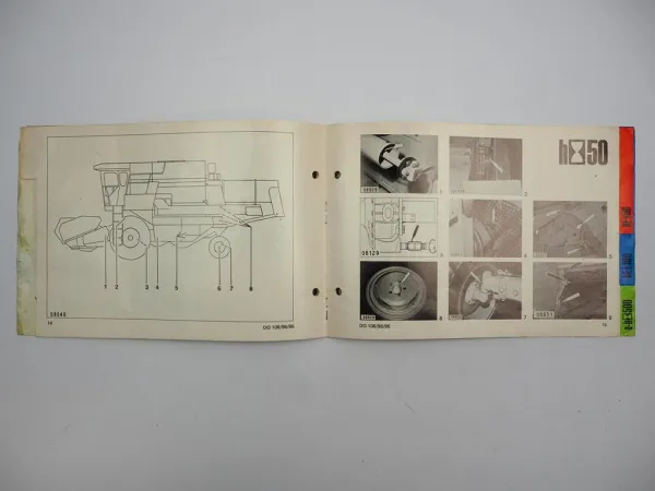 Claas Dominator 86 96 106 Mähdrescher Schmierplan 1982