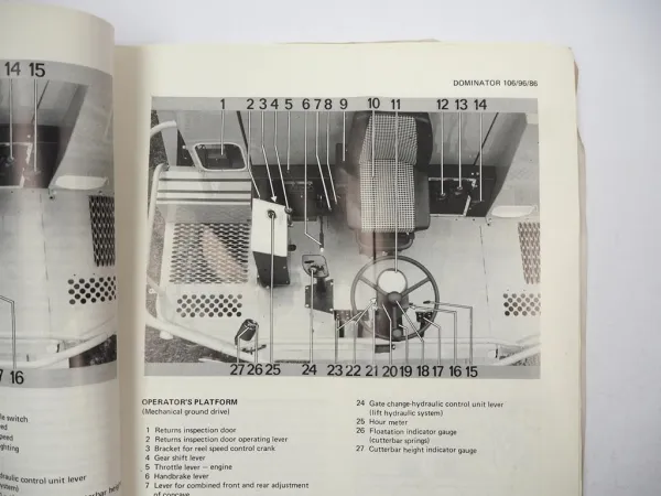 Claas Dominator 86 96 106 Operators Manual Maintenance Wiring Diagram 1983 engl.