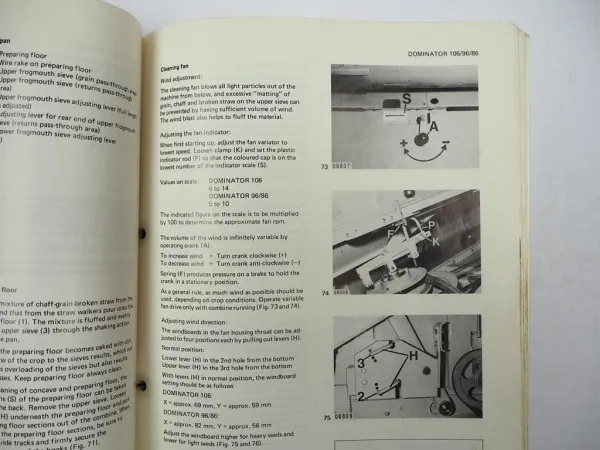 Claas Dominator 86 96 106 Operators Manual Maintenance Wiring Diagram 1984 engl.