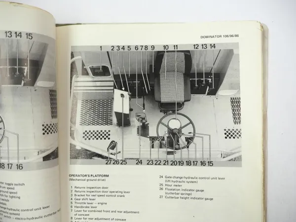 Claas Dominator 86 96 106 Operators Manual Maintenance Wiring Diagram engl. 1983