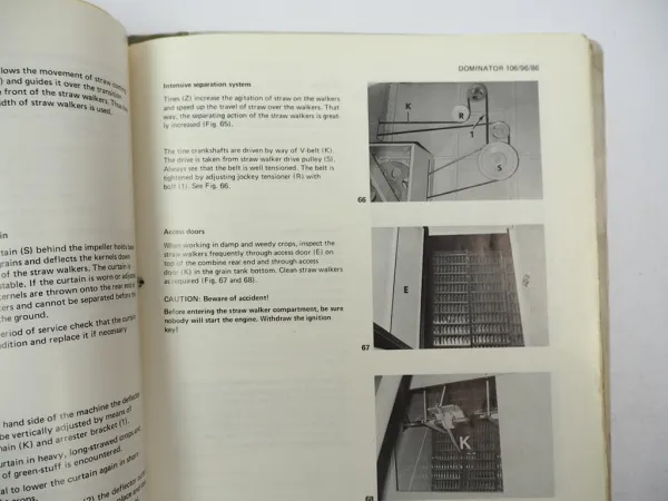 Claas Dominator 86 96 106 Operators Manual Maintenance Wiring Diagram engl. 1983