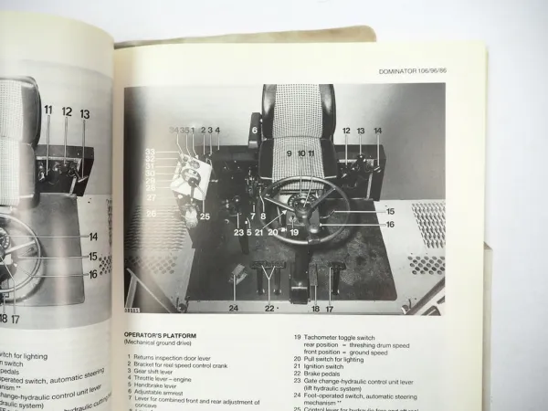 Claas Dominator 86 96 106 ST Operators Manual Maintenance Wiring Diagram 1985