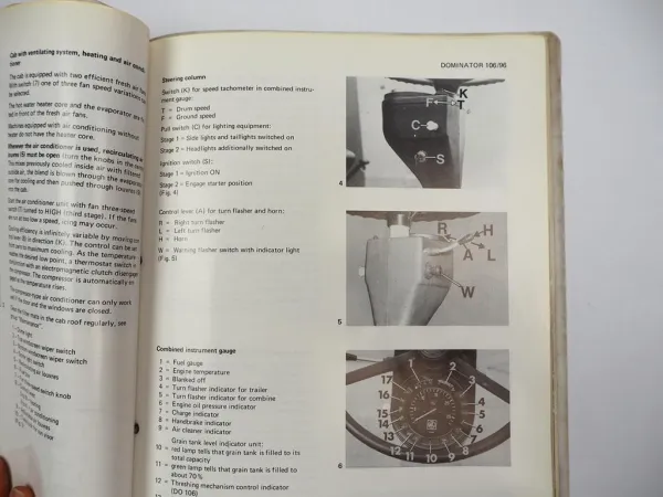 Claas Dominator 96 106 Operators Manual Maintenance Wiring Diagram 1980 engl.