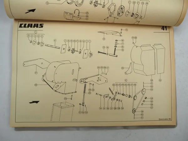 Claas Dominator 96 Operators Manual Supplement Spare Parts List 1985/81