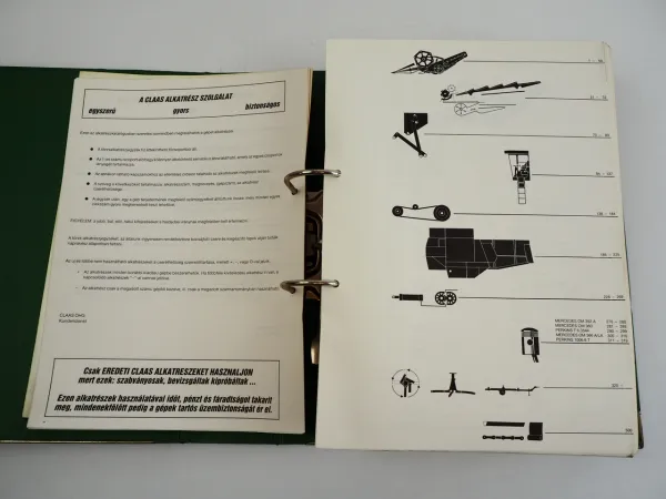 Claas Dominator 98 SL S Classic Maxi Mähdrescher Ersatzteilliste Parts List 1992