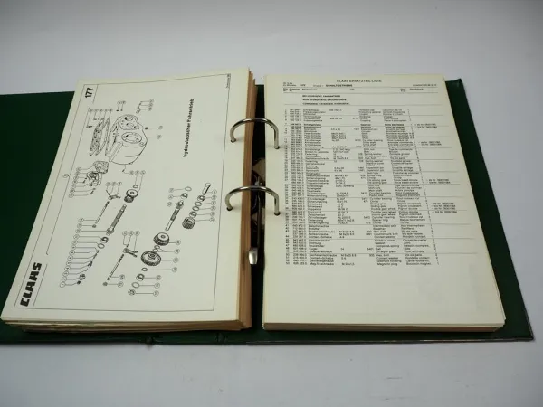 Claas Dominator 98 SL/ S Mähdrescher Ersatzteilkatalog Spar Parts List 1987