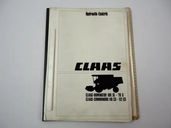 Claas Dominator Commandor Mähdrescher Hydraulik Elektrik Schaltplan 1988