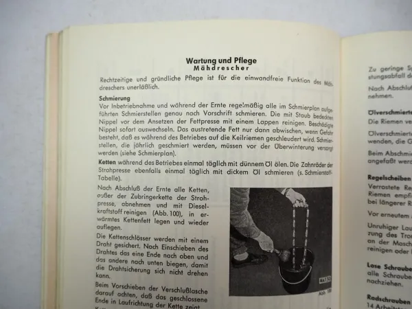 Claas Europa Mähdrescher Betriebsanleitung Bedienungsanleitung 1966