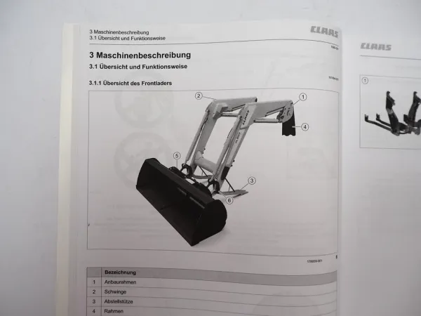 Claas FL 60 80 100 120 150 250 Frontlader Betriebsanleitung Bedienung 2013
