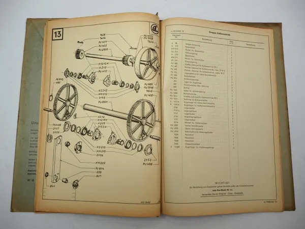 Claas HD Pick Up Sammelpresse Betriebsanleitung Ersatzteilliste Schmierplan 1962
