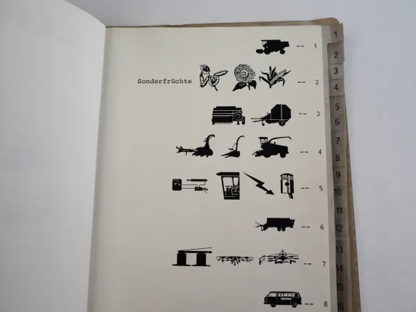 Claas Katalog für Reparatur- und Schweissteile an Erntemaschinen 1995