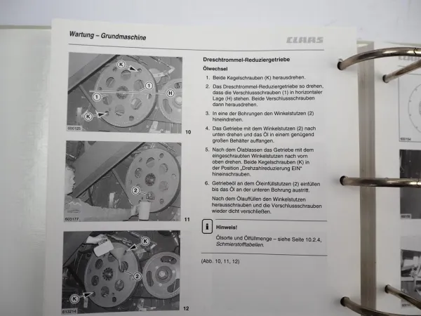 Claas Lexion 570 580 Mähdrescher Betriebsanleitung Wartung 2005