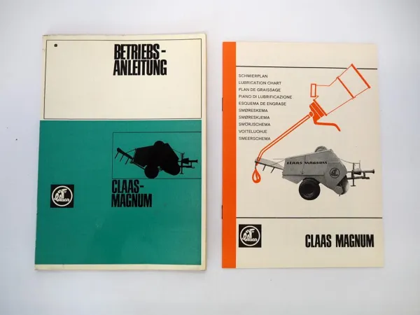 Claas Magnum Hochdruckpresse Betriebsanleitung Schmierplan 1967