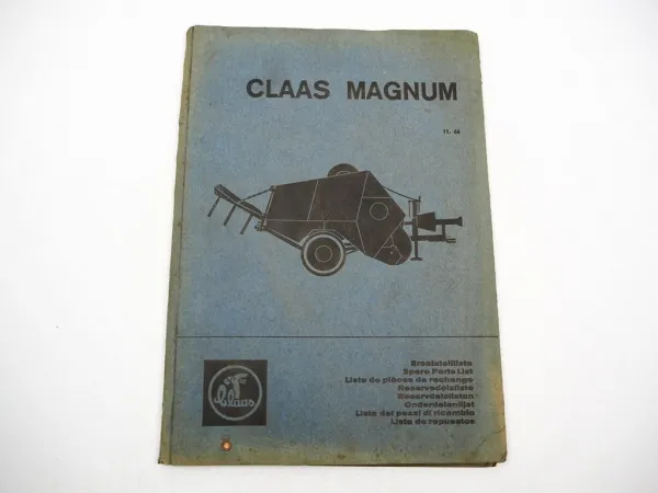 Claas Magnum Hochdruckpresse Ersatzteilliste Spare Parts List 11/1966