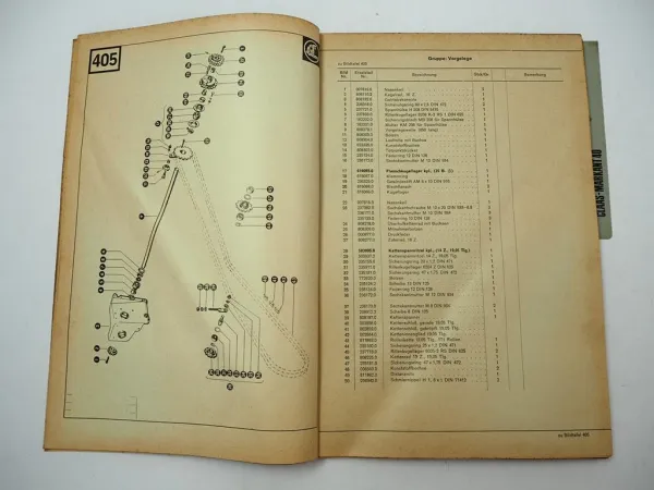 Claas Markant 40 Hochdruckpresse Ersatzteilliste Ersatzteilkatalog 1970