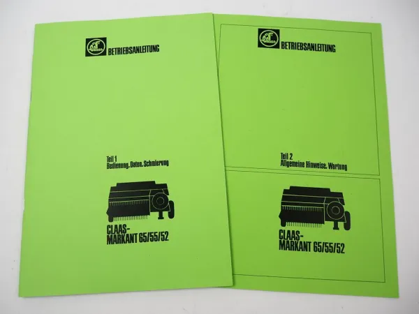 Claas Markant 52 55 65 Presse Betriebsanleitung Bedienung Wartung Schmierung Einstellungen