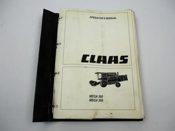 Claas Mega 350 360 Combine Harvester Operators Manual 2004 Englisch