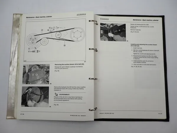 Claas Mega 350 360 Combine Harvester Operators Manual 2004 Englisch