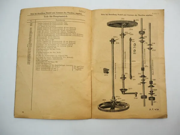 Claas Patent Strohpressen Betriebsanleitung Ersatzteilliste ca. 1940er Jahre
