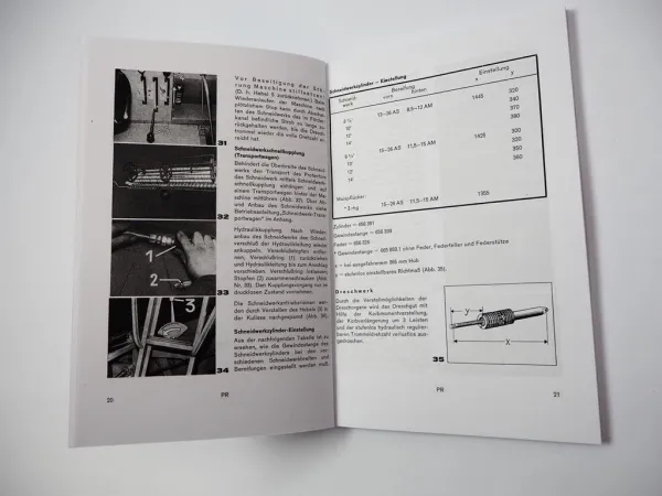 Claas Protector Mähdrescher Betriebsanleitung Bedienung Wartung 1969