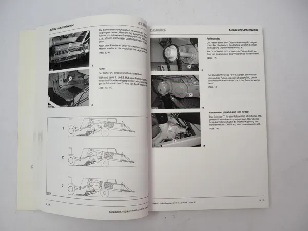 Claas Quadrant 2100 N RF RC Roto Feed Roto Cut Presse Betriebsanleitung 2005
