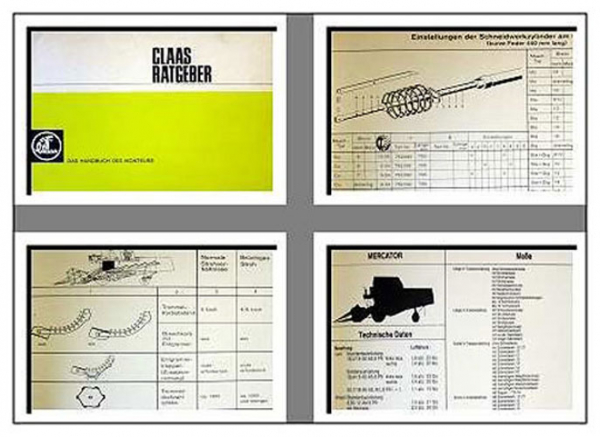 Claas Ratgeber Handbuch für den Kundendienst 1972