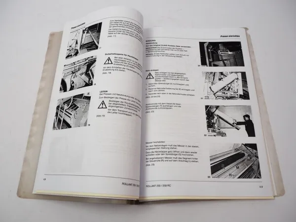 Claas Rollant 250 / 250 RC Roto Cut Betriebsanleitung Bedienung Einstellung Wartung