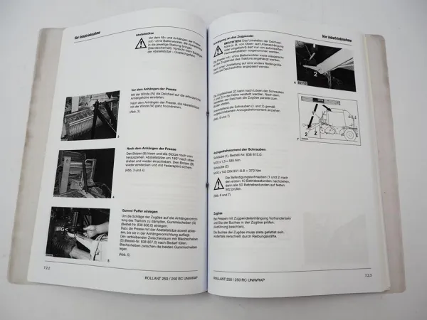 Claas Rollant 250 Uniwrap / 250 RC Roto Cut Betriebsanleitung Bedienung Einstellung Wartung